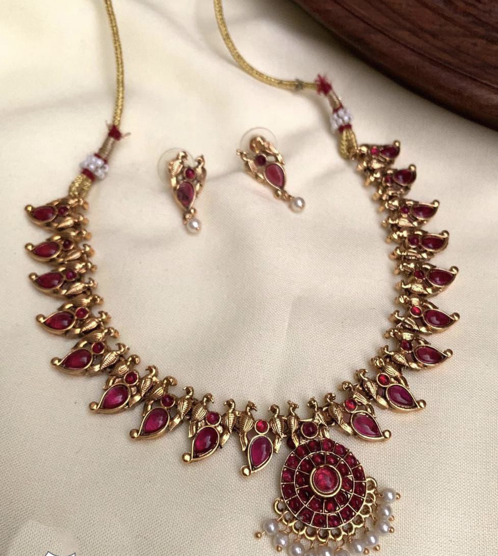 Red Palakka Necklace